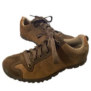 Skechers Sport Premium Womens Sneakers 8 Brown Tan Leather Comfort Shoes